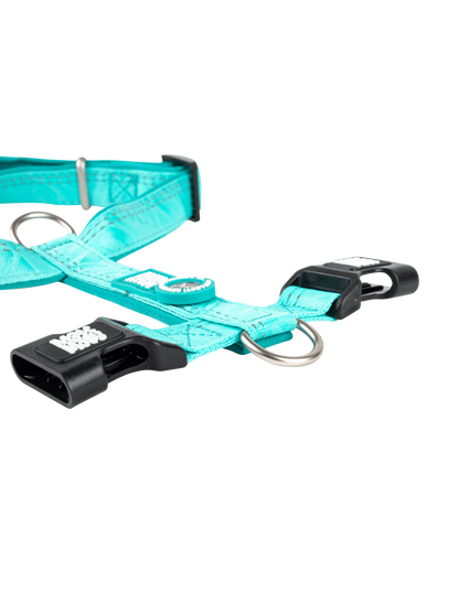 Max en Molly comfort-h-harness matrix 2.0 kleur turquoise maat M
