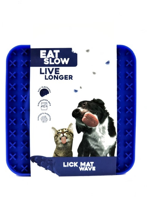 Eat slow live longer lick mat wave