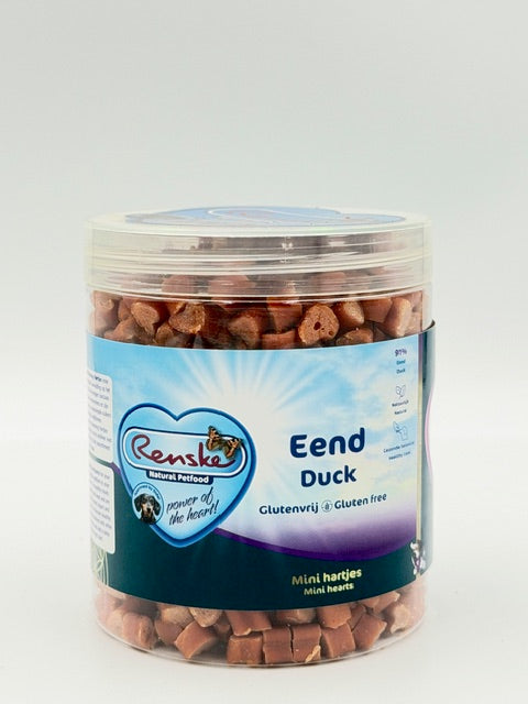 Renske vlees hartjes eend 300 gr - hond gezonde beloning