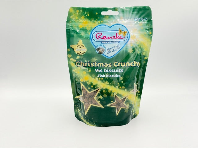 Renske hond crunchy kerst zalm en witvis met forel 200 gram