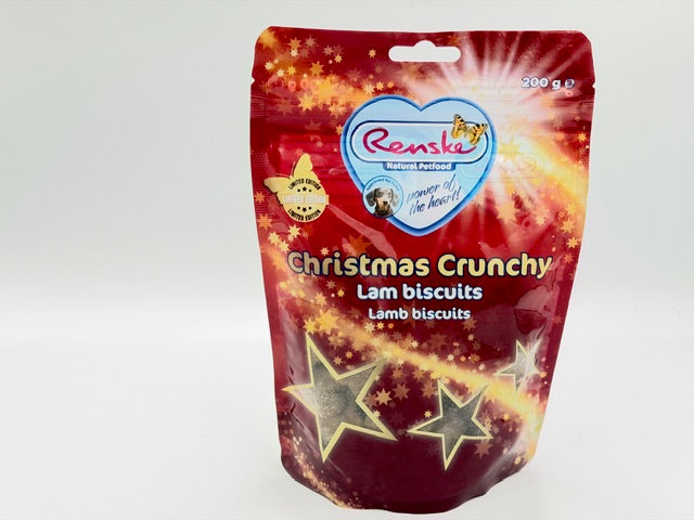 Renske gezonde beloning hond crunchy kerst lam 200 gram